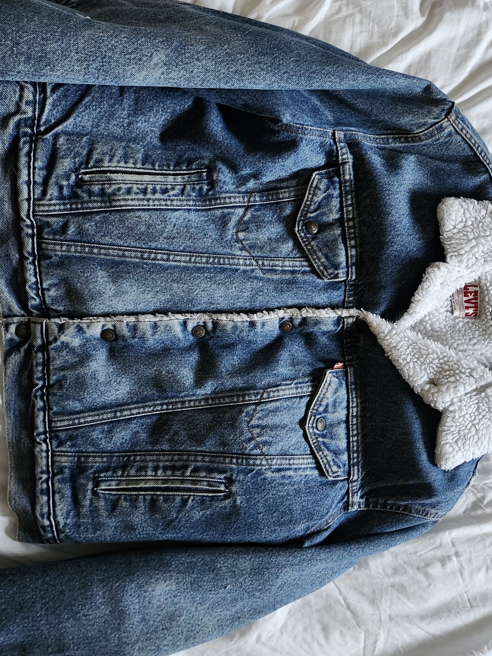 Vintage Levi's Sherpa Lined Jacket Made In USA  Size 42